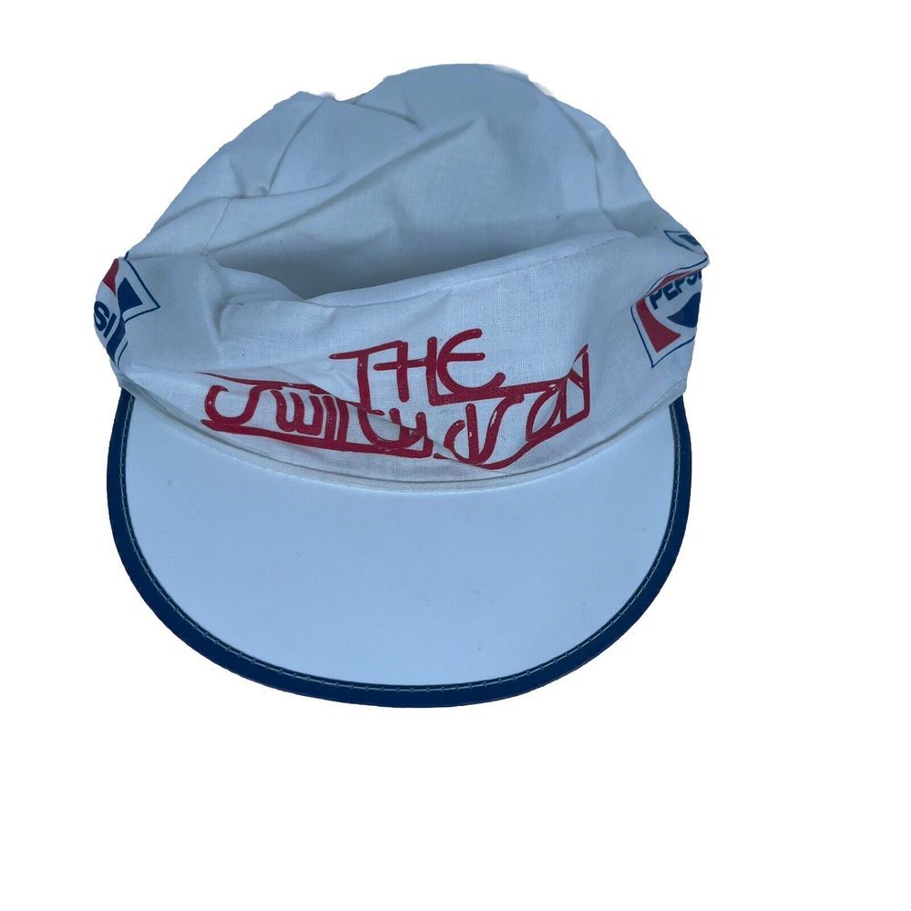 Vtg Pepsi Painters Cap Hat The Switch‎ Is On 1975 Ad Campaign Red White Blue